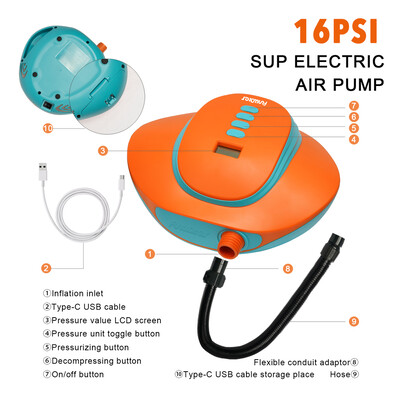 Pompe électrique haute pression pour paddle board - Alimentée par batterie