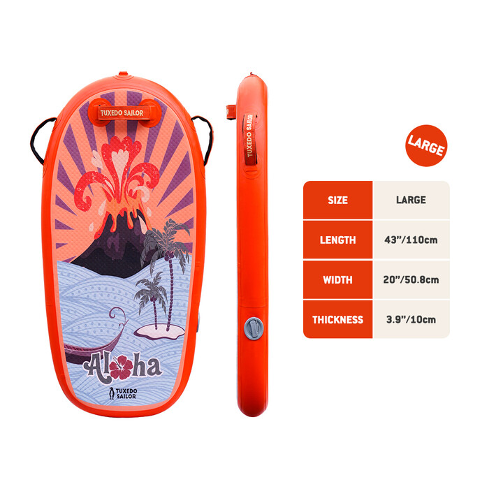 Planche de bodyboard gonflable pour enfants - Orange