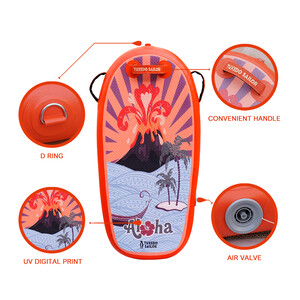 Planche de bodyboard gonflable pour enfants - Orange