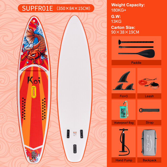 Planche de surf gonflable 11'6" - Sup Koi Orange