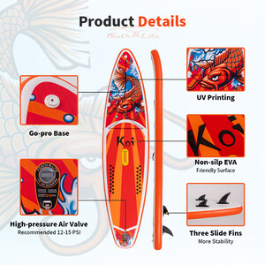 Planche de surf gonflable 11'6" - Sup Koi Orange