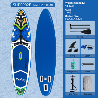 Planche de surf gonflable 11'6" - Singe Bleu