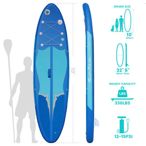 Planche de surf gonflable 11' - Bleu