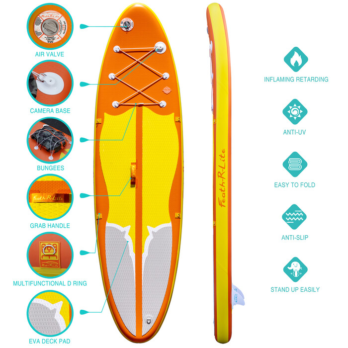 Planche de surf gonflable 11' - Orange