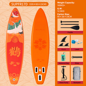 Planche de surf gonflable 11' - Orange Crane