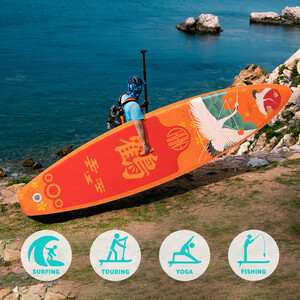 Planche de surf gonflable 11' - Orange Crane